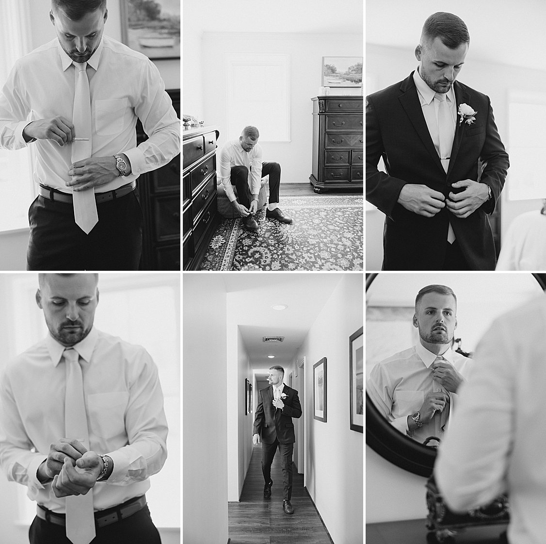 Groom Getting ready