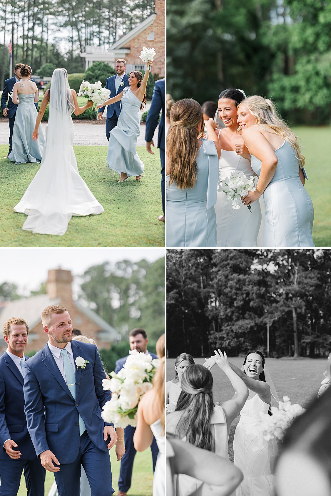After Ceremony Celebration with bridal party and bride and groom