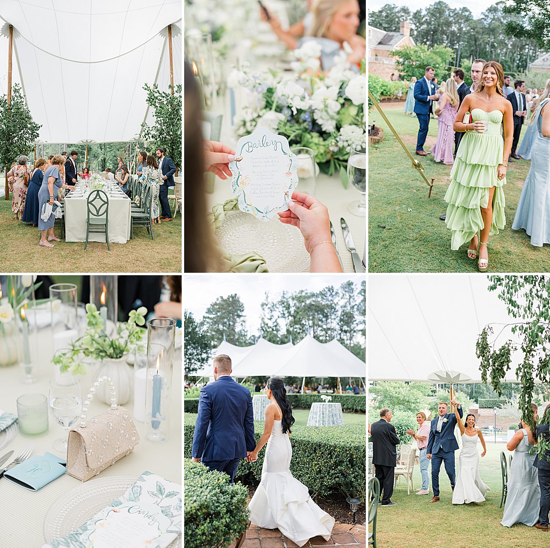Guest entering reception tent