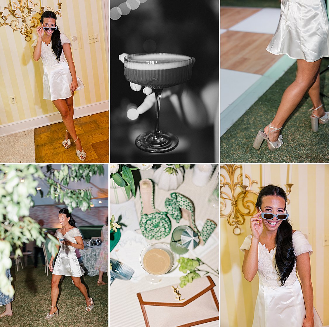 Bride reception dress change in mother dress