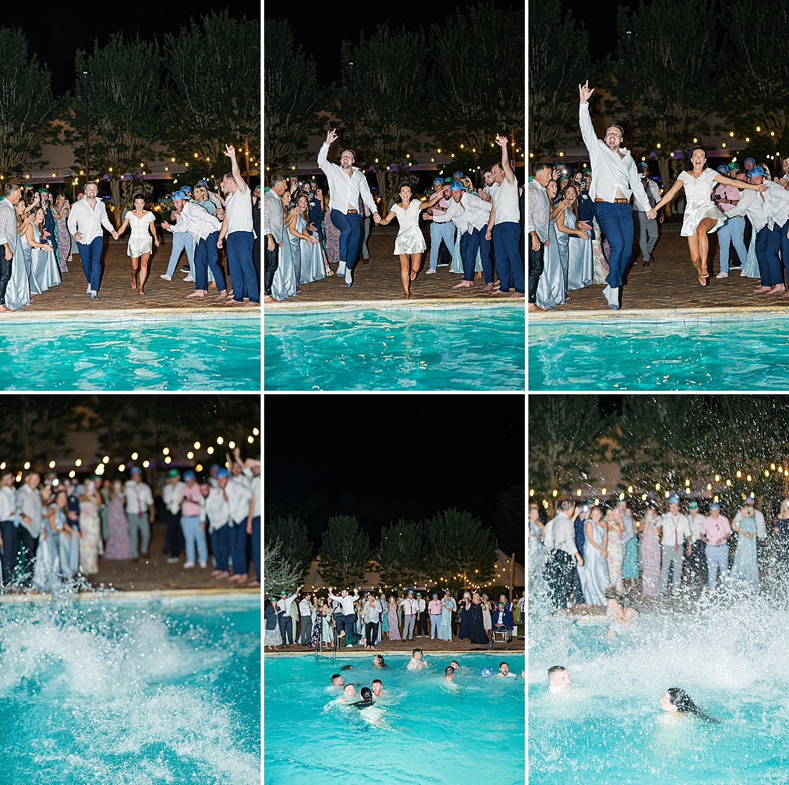 Reception Send off Jump into pool