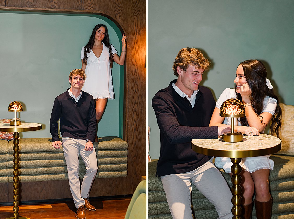 Hotel Bardo Savannah engagement session with moody, editorial styling
