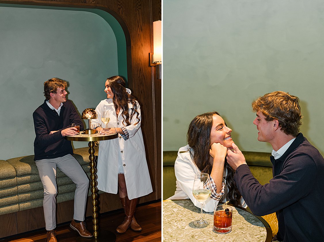 Hotel Bardo Savannah engagement session with moody, editorial styling