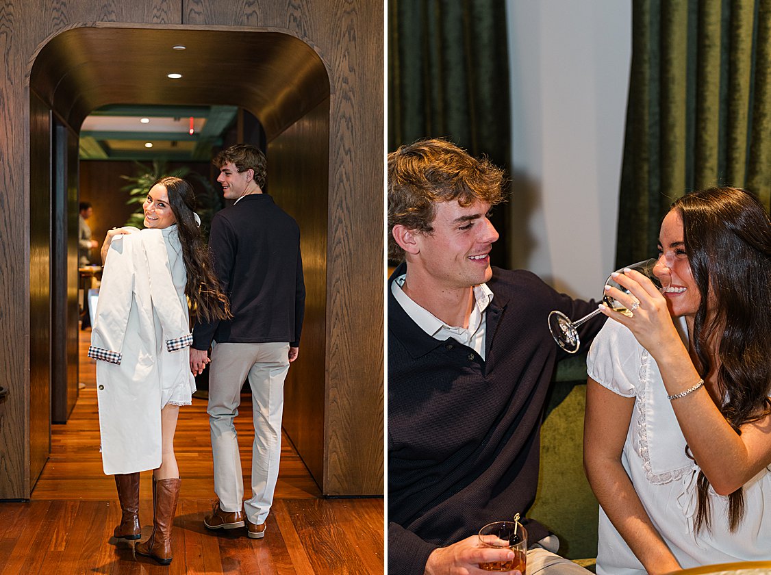 Hotel Bardo Savannah engagement session with moody, editorial styling