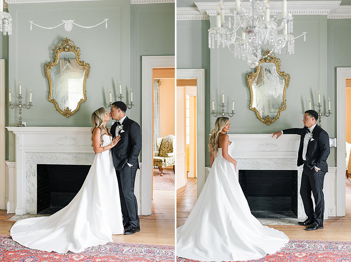 Romantic couple portraits on the grounds of Lowndes Grove in Charleston SC