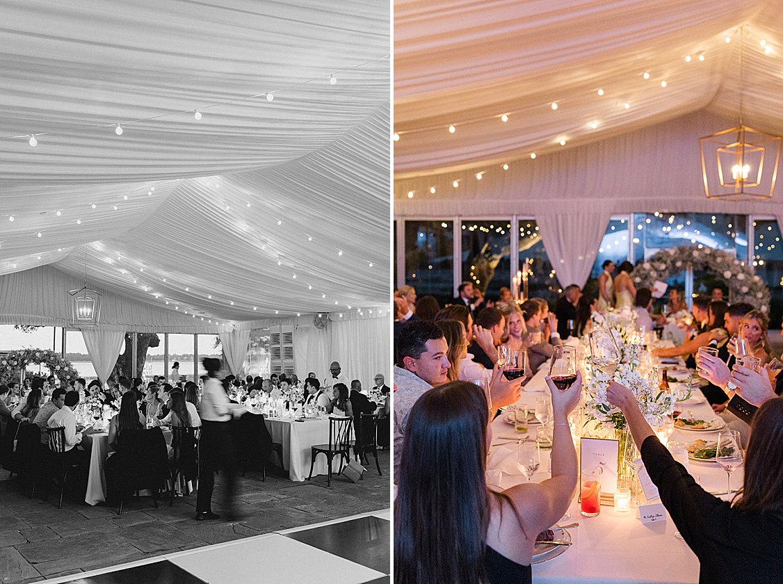 Late-night desserts served at Lowndes Grove Charleston wedding reception