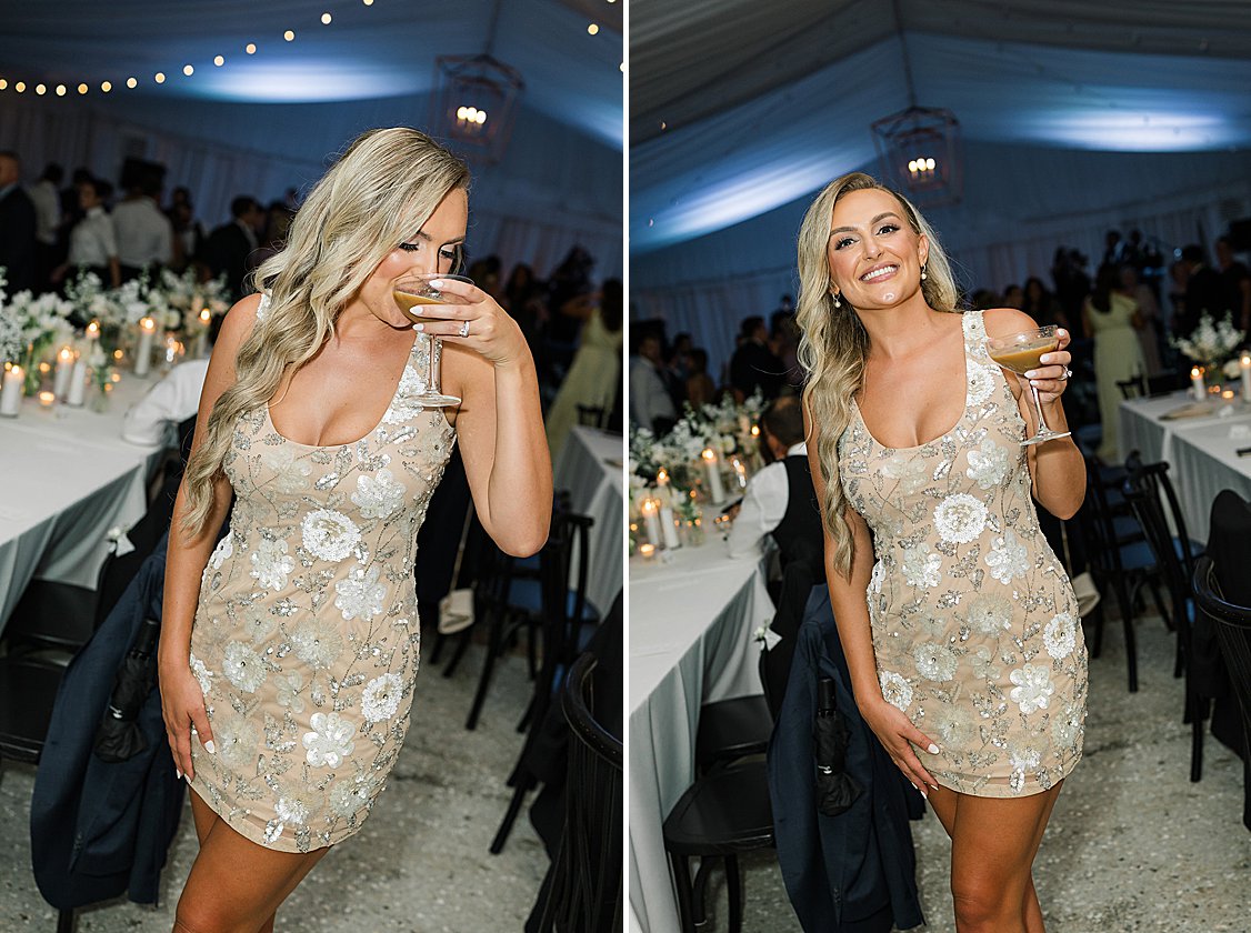 Guests dancing at classic Charleston wedding at Lowndes Grove