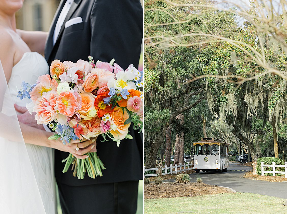 Colorful Savannah Yacht Club wedding by the river