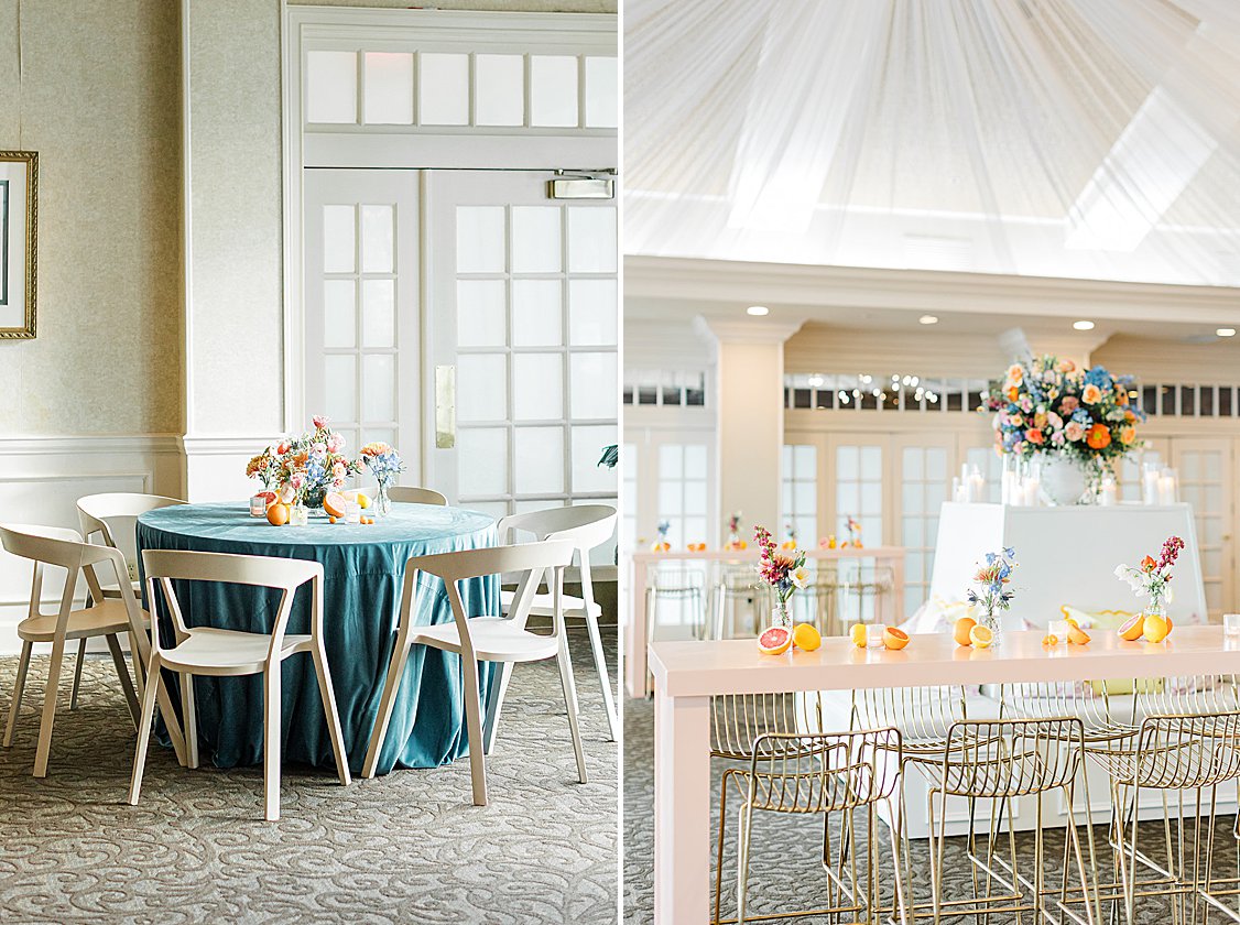 Colorful Savannah Yacht Club wedding by the river