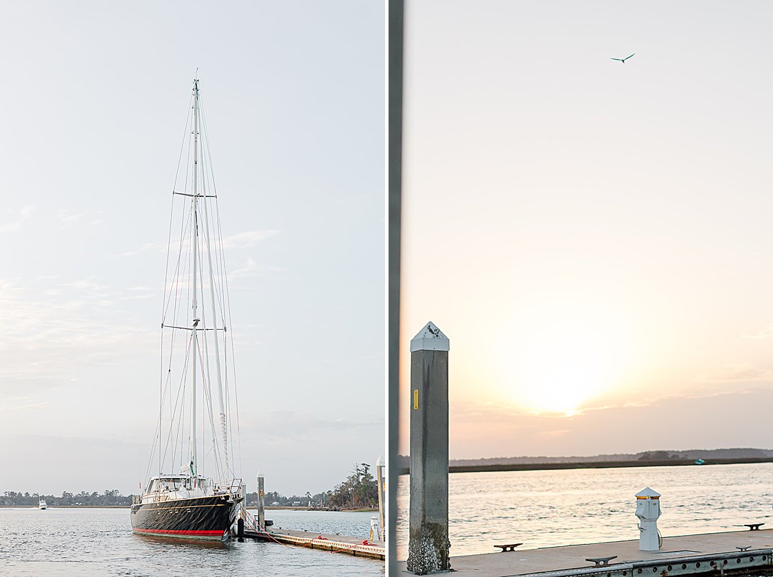 Colorful Savannah Yacht Club wedding by the river