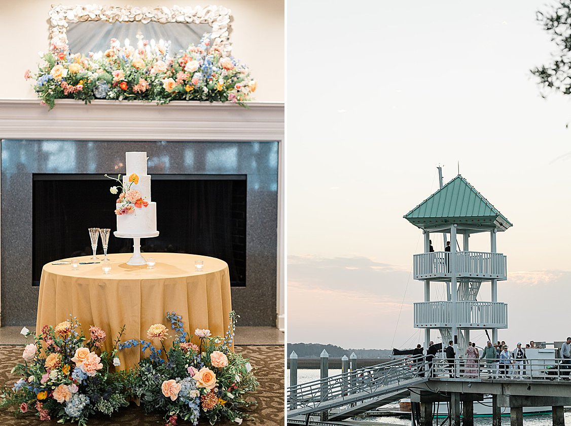 Colorful Savannah Yacht Club wedding by the river