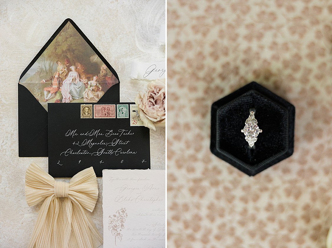 Neutral table linens, blush florals, and understated tableware in William Aiken House editorial.